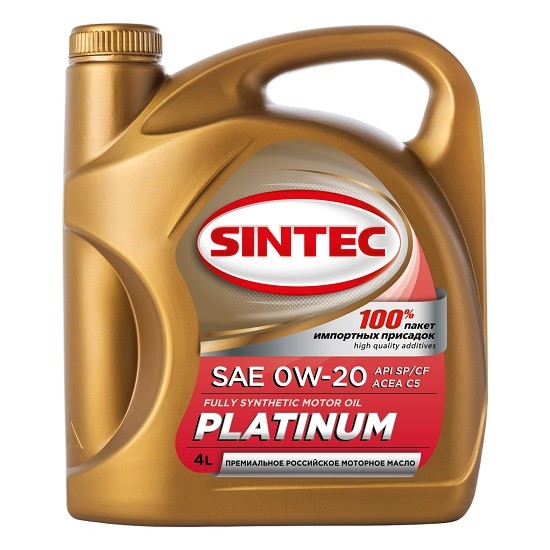 SINTEC PLATINUM SAE 0W-20 API SP/CF, ACEA C5