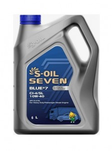 S-OIL SEVEN 10W40 BLUE # 7 CI-4/SL, моторное масло 6 л.
