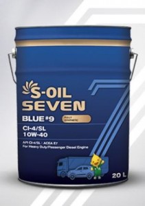 S-OIL SEVEN 10W40 BLUE # 9 CI-4/SL, моторное масло 20 л.