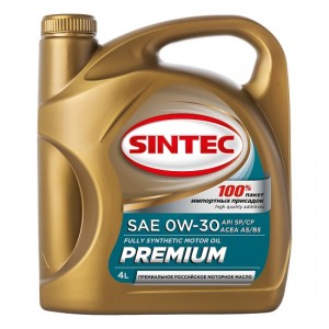 SINTEC PREMIUM SAE 0W-30 API SP/CF, ACEA A5/B5